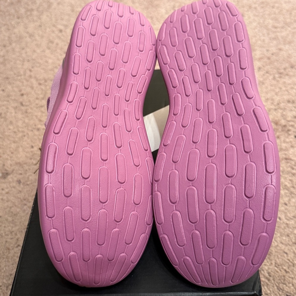 Addidas Womens Pink Knit Athletic Sneakers - Lightweight Comfort - Picture 13 of 16